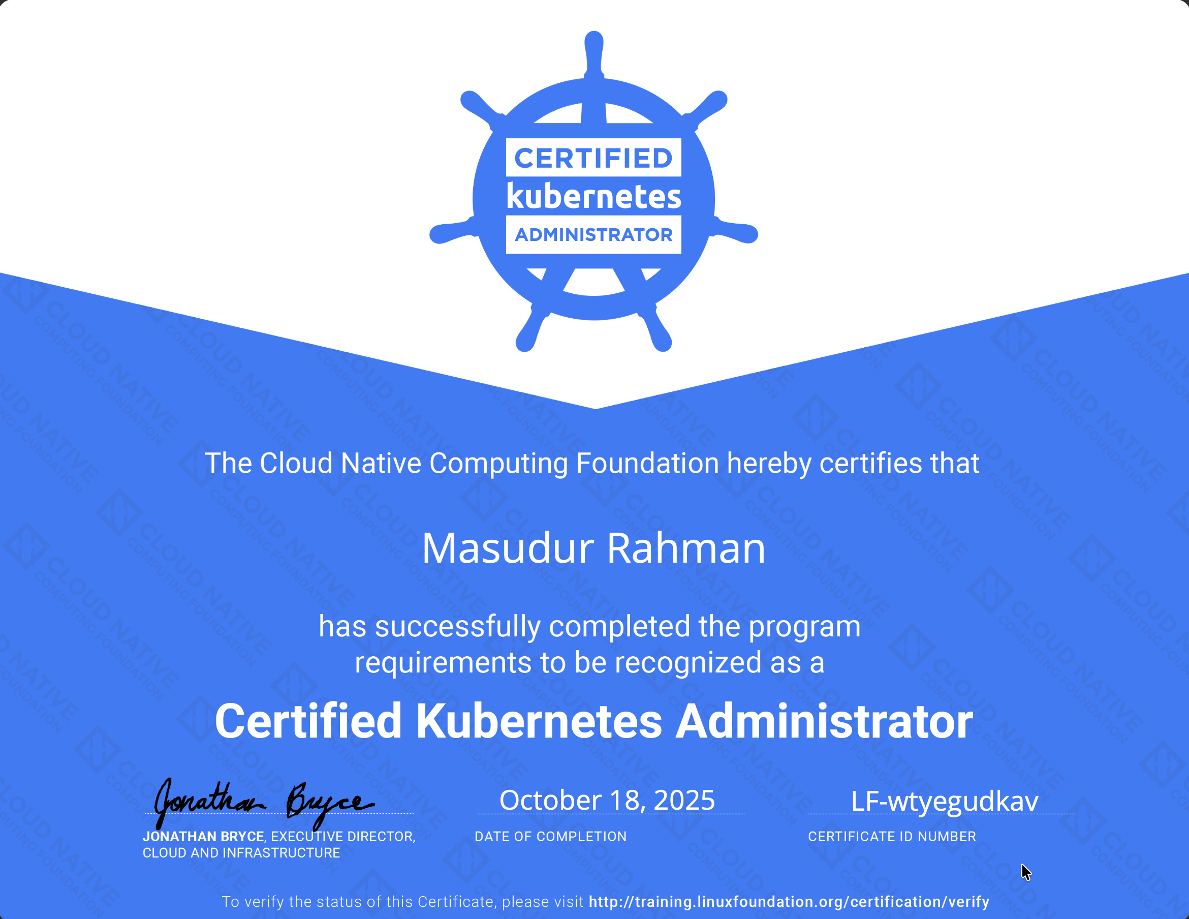 CKA Certificate